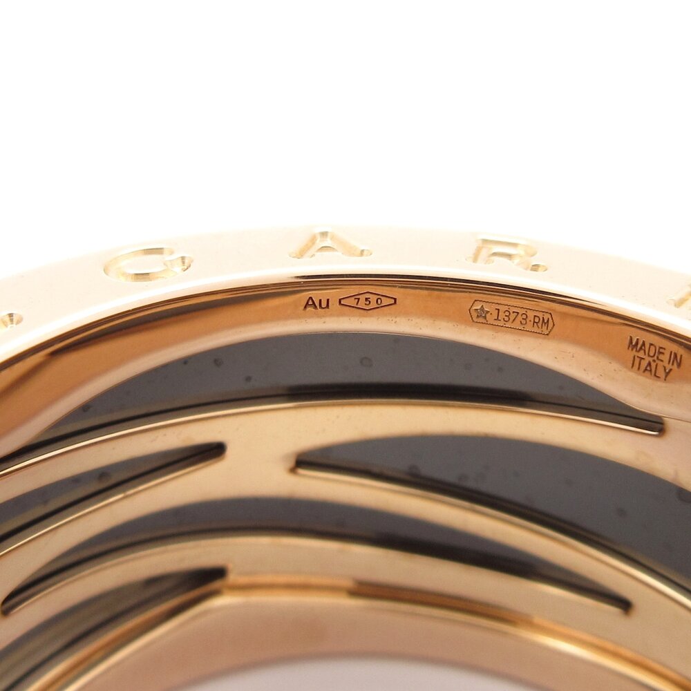 Bvlgari B-zero1 / B.zero1 Design Legend Ring 356033 18K Rose Gold Black Ceramic - Picture 6 of 7